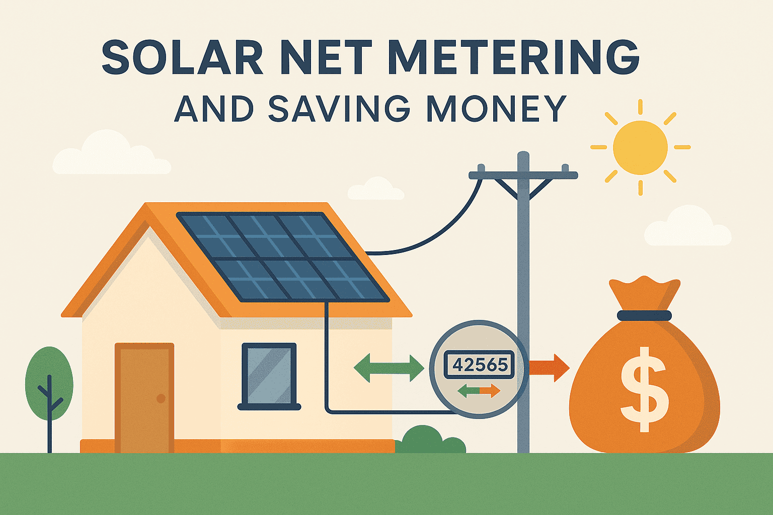 how does solar net metering work - net metering for homes