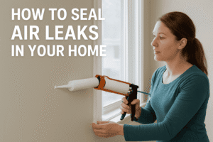 air leak repair tips - DIY home air sealing - how to seal air leaks in home
